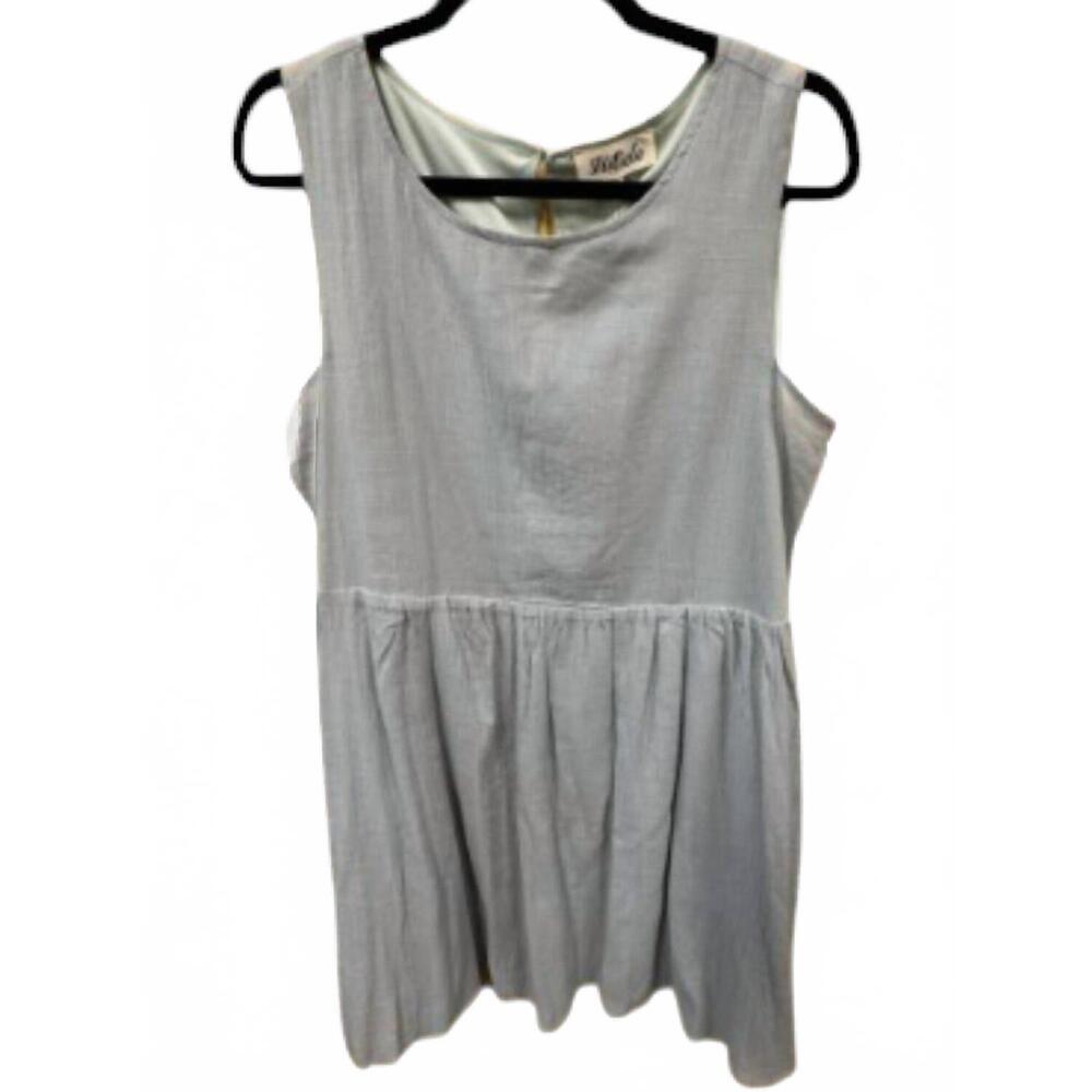 NEW LISTICLE women's linen dress in sage